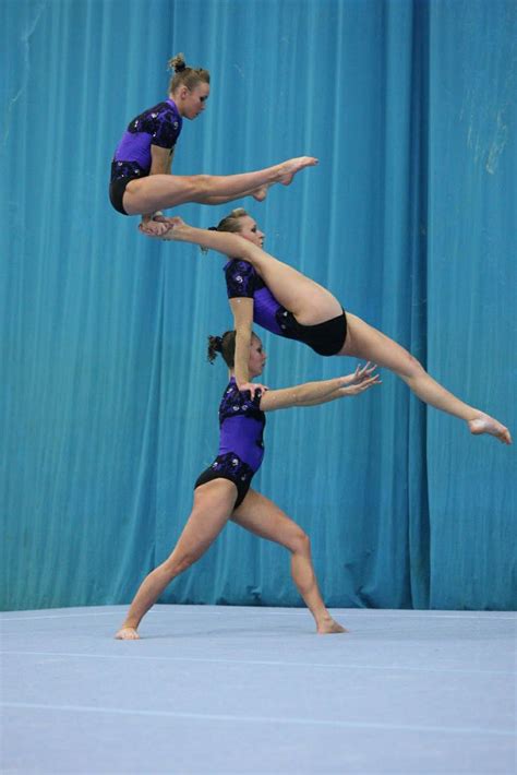 Love This Trio Skill Acrobatic Gymnastics Gymnastics Stunts