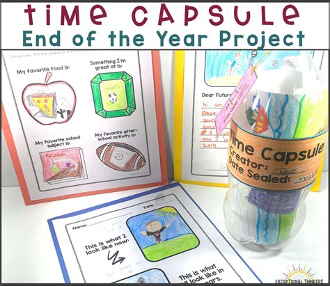 End Of The Year Time Capsule Activity Exceptional Thinkers