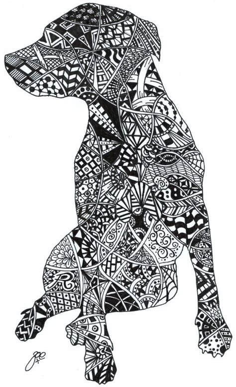 Pin By Barbara On Coloring Dog Zentangle Animals Patterns Dog