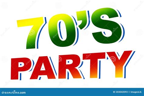 Retro Seventies Party Stock Image Illustration Of Disco 203042093