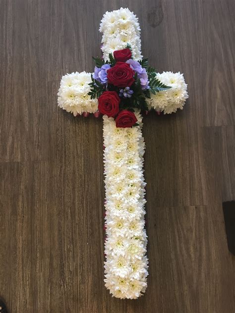 Funeral Flowers In The Shape Of A Cross Funeral Flowers Wedding