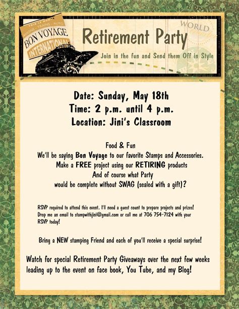 Retirement Party And Giveaways Stamp Scrap And Create With Me