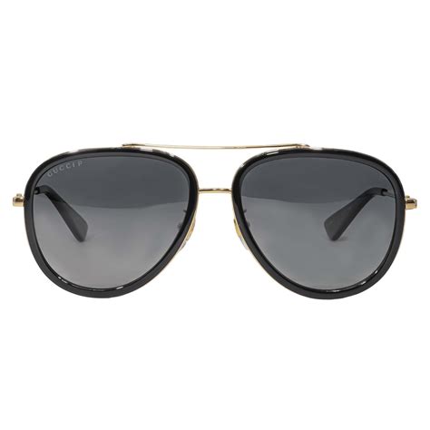 gucci polarized grey gradient aviator sunglasses gg0062s 011 57