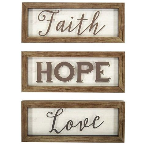 New View Faith Hope Love Framed Wall Art 3 Piece Set Frames On Wall