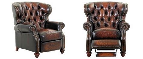 An affordable option which features rolled armrest, padded upper back and if you are looking for a leather recliner that offers loads of fun, the estright massage recliner has a couple of ways to do so. Arthur Chesterfield Leather Wingback Recliner - Tufted ...