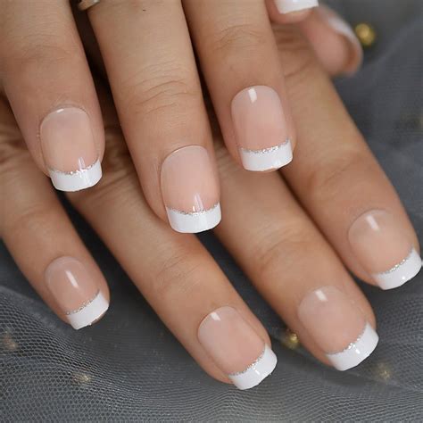 Beige Gradient French Manicure Tips Gorgeous And Classy Natural Fake