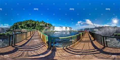 360° View Of Iguazu Falls Walkway To The Edge Of The Falls Of The