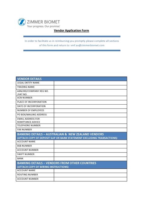 This vendor registration form template, like all of jotform's thousands of templates, are fully customizable and free to use. 30 Free Vendor Application Forms (+Templates ...