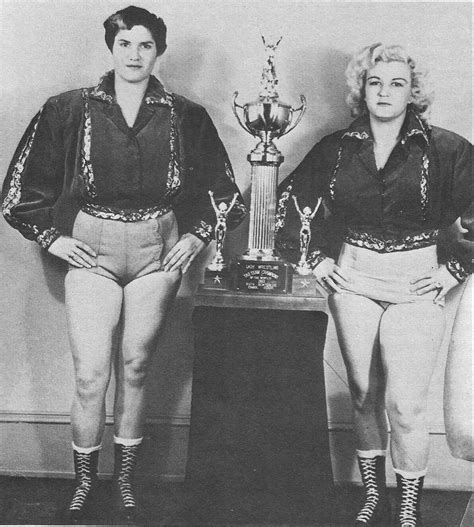 Ruth Boatcallie And Carol Cook Womens Tag Team Champions In 1953