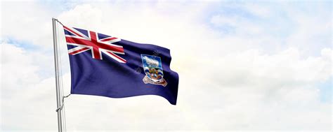 Bandera De Las Islas Malvinas Ondeando En El Fondo Del Cielo 3d Rendering Foto Premium
