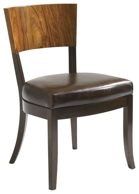 Aquarius Allure Side Chair In Walnut Finish Transitional Dining