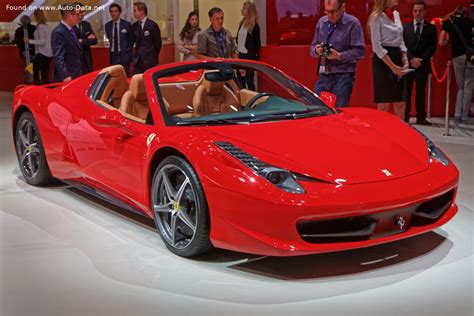 2011 Ferrari 458 Spider 4 5 V8 570 Hp Technical Specs Data Fuel Consumption Dimensions