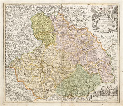 Map Of Bohemia Silesia Moravia And Lusatia Lot 29 Evening Auction