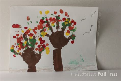 Fall Trees Handprint Art