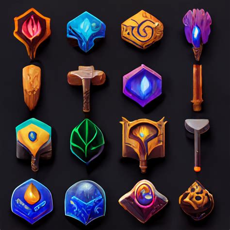 Midjourney Prompt Video Games Icons 2d Icons Rpg PromptHero