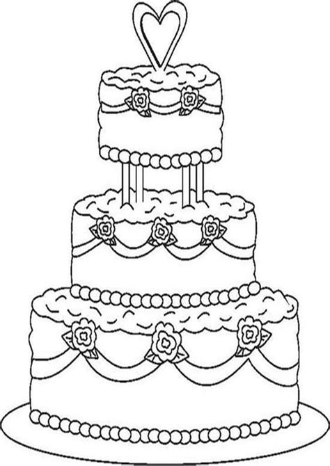 Wedding Cake Colouring Pages Claire Mcbride S Coloring Pages