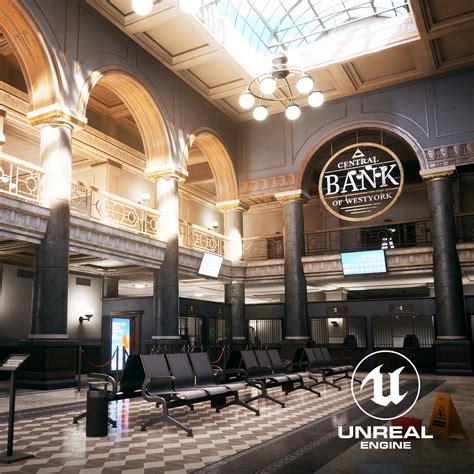 Artstation Bank Environment Unreal Engine