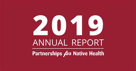 2019 Annual Report Partnerships For Native Health Washington State