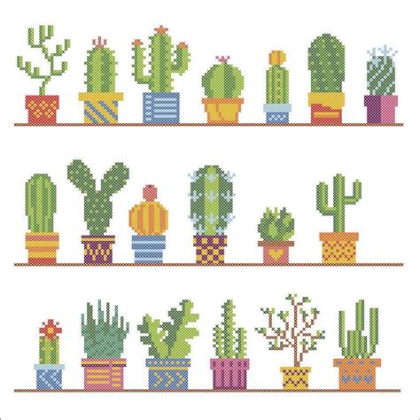 Be sure to check your download folder for printable pattern. BOGO FREE! Cactus Cross Stitch Pattern modern cross stitch ...