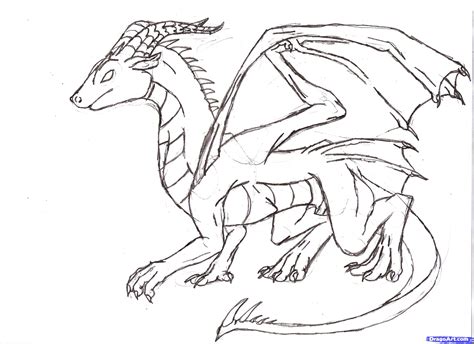 How To Draw A Dragon Step By Step Dragons Draw A Dragon Fantasy Free Online Drawing