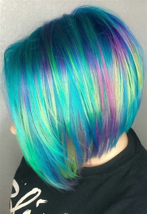 The 25 Best Short Rainbow Hair Ideas On Pinterest Rainbow Hair