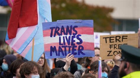 Transgender Related Protesters Divided By Police In Belfast Bbc News