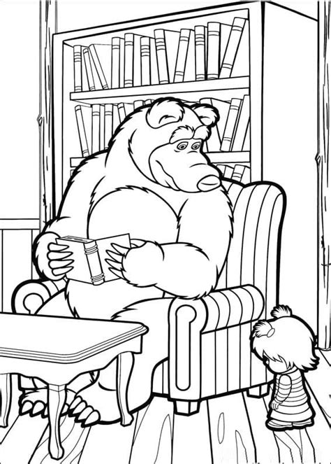 Masha and the Bear Coloring Pages - Free Printable Coloring Pages for Kids