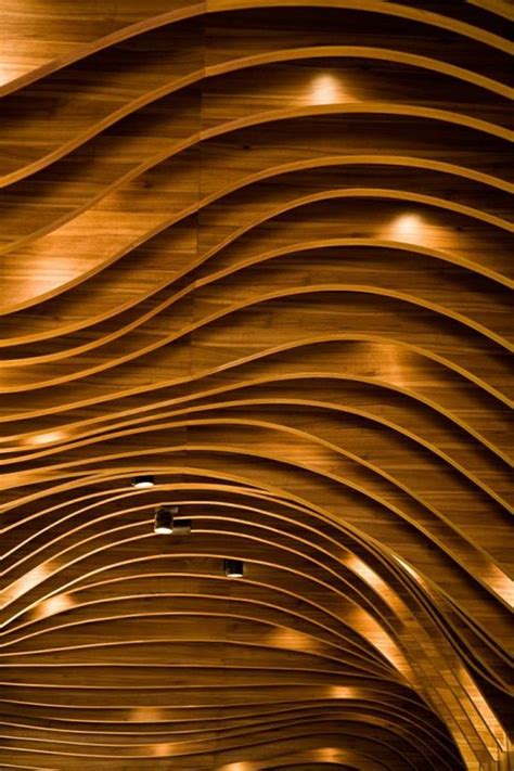 The Wooden Ceiling Creates A Beautiful Sense Of Movement With Its
