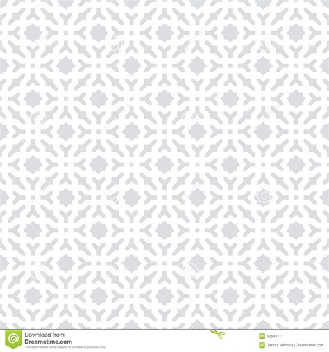 Abstract Seamless Decorative Geometric Light Gray And White Pattern