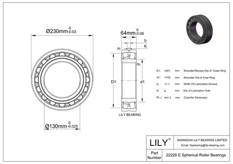 22226 E Double Row Spherical Roller Bearing Skf Lily Bearing