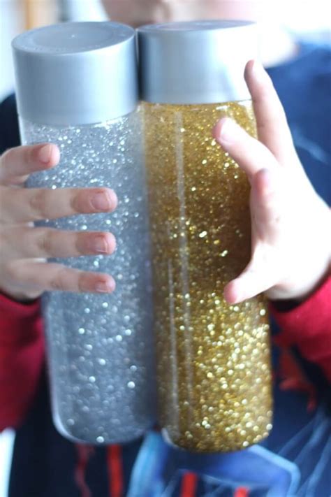 Glitter Calm Down Silver And Gold Sensory Bottles
