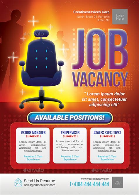 Job Vacancy Flyer Print Templates Graphicriver