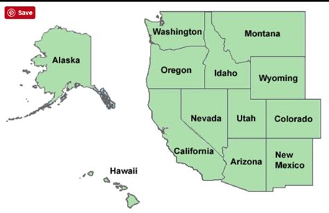 Map Of Western States Map Of The Usa With State Names