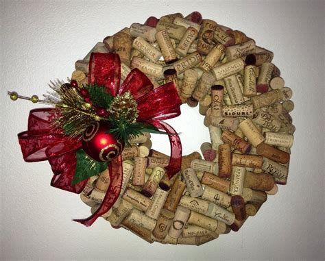 Christmas Wine Cork Wreath Christmas Hanukkah Christmas Wine