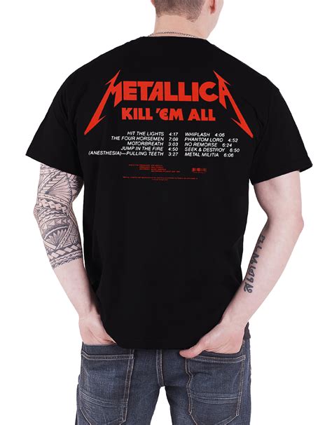 Metallica T Shirt Hardwired Justice For All Rtl Band Logo Mens New