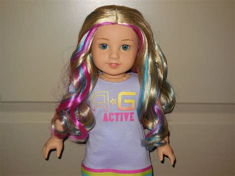 American Girl Doll Wig Truly Me 116 Marie Grace Pink And Purple Blogknakjp