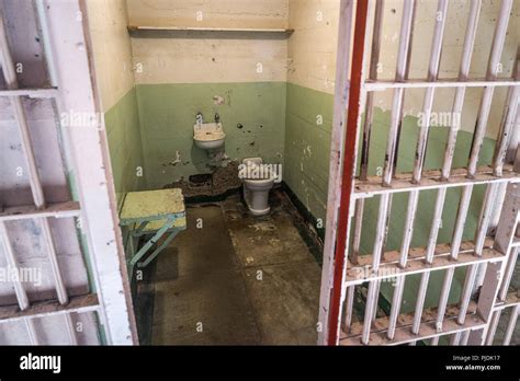 San Francisco Usa A Prison Cell Inside Alcatraz Prison Stock Photo