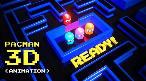 game over pac man 3d animation youtube