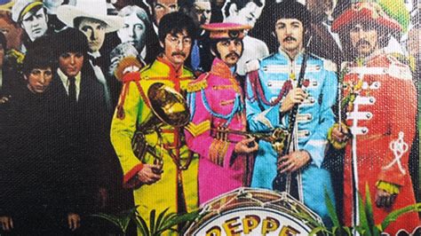 The Beatles Sgt Peppers Album Cover On Canvas Mounted Etsy Uk