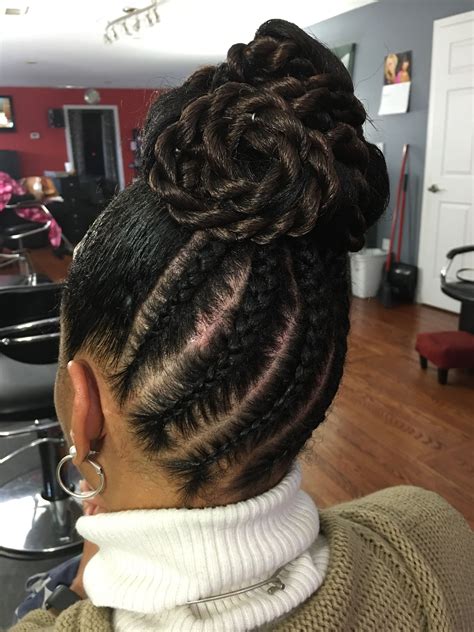 Braid Updo♥️♥️♥️ Crochet Curls Hairstyles Natural Hair Updo Black