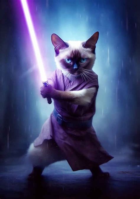 Midjourney Prompt Colorful Jedi Cat Stance Prompt Library