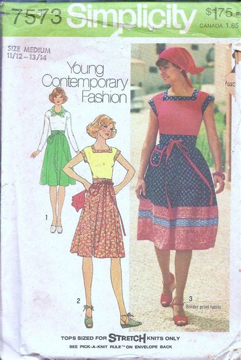 1970s Sewing Patterns Bohemian Flared Skirt Stretch Pullover Etsy