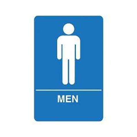 Restroom Sign 6 Inch X 9 Inch Mens Room Ada Compliant