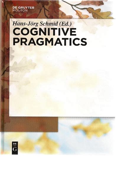 Cognitive Pragmatics Pdf Autism Linguistics