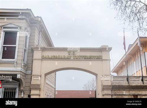 Gate Of Old Ancient Galatasaray University In Besiktasistanbulturkey