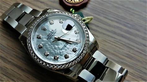 Rolex 36 Mm 116244 Datejust Mother Of Pearl Dial Unboxing Review Youtube