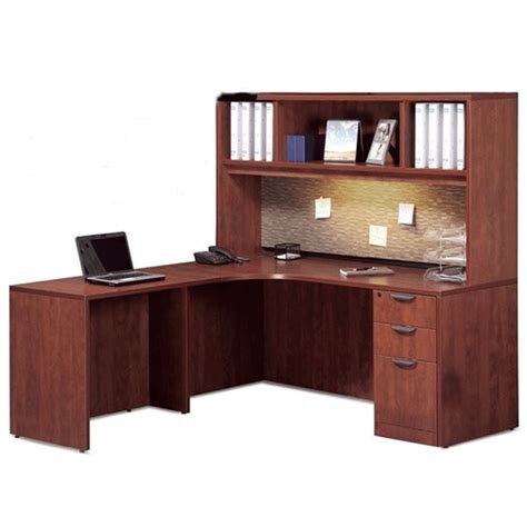 L Shaped Desk With Hutch Laharpes Office Furniture
