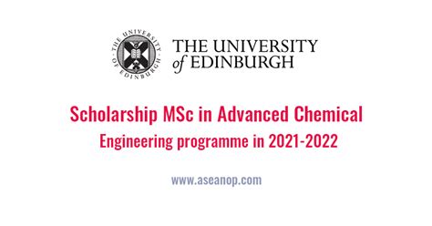 The University of Edinburgh Scholarship MSc in Advanced Chemical