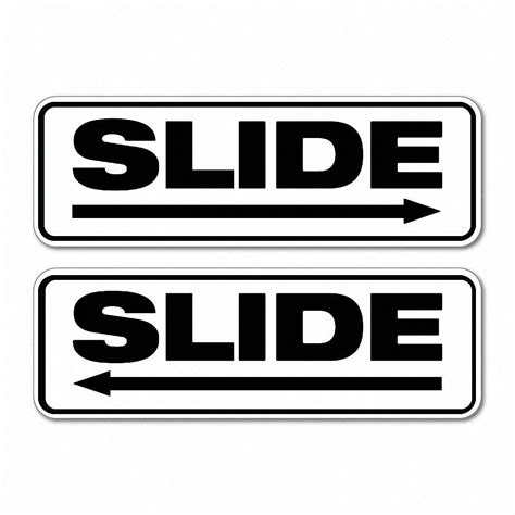 Slide Arrow Door Sign Sticker Decal Shopfront Trading 7406st Ebay