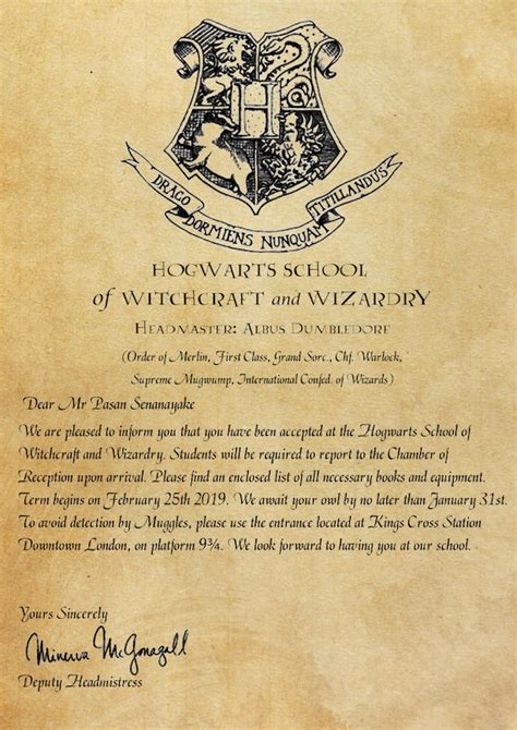 Noioso Azoto Pantano Carta De Hogwarts Personalizada Spettacolo Spugna